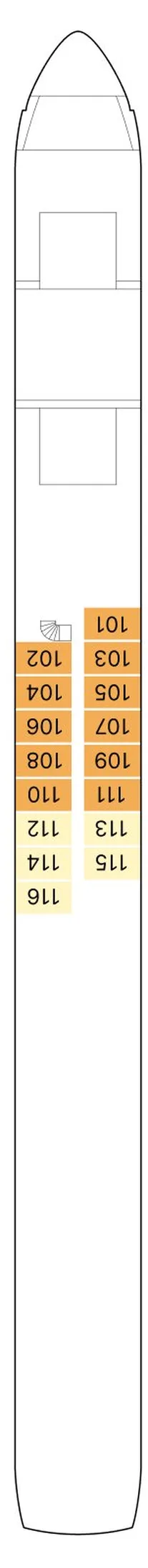 AmaReina — Piano Deck deck plan