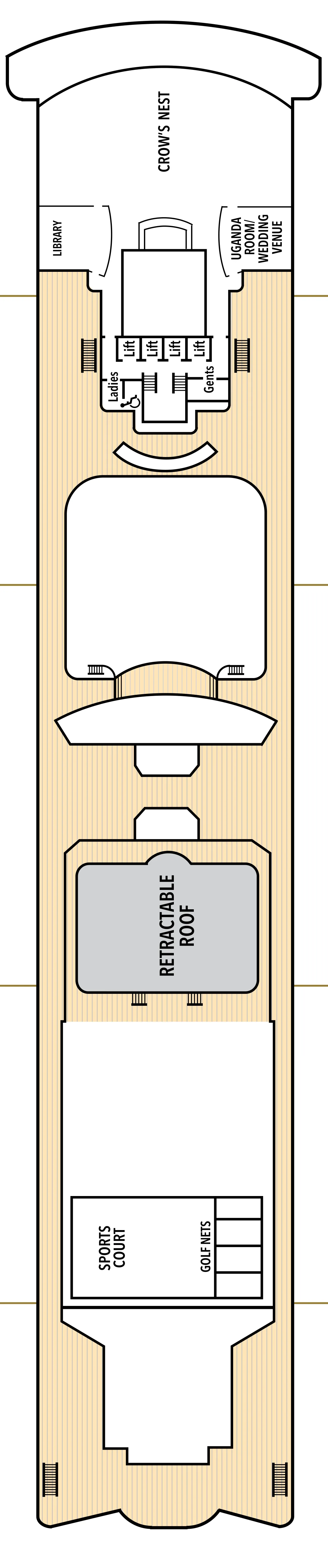 Aurora — Deck 13 — Sun Deck deck plan