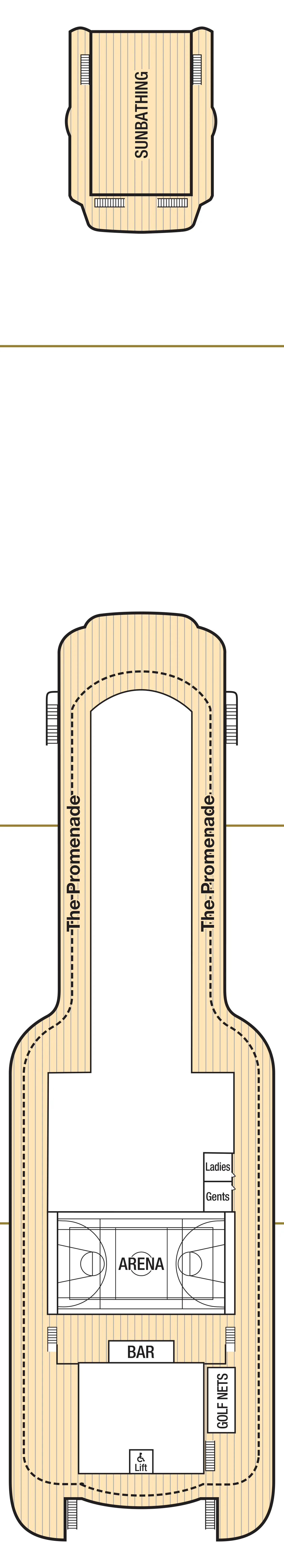 Britannia — Deck 18 — Sports Deck deck plan