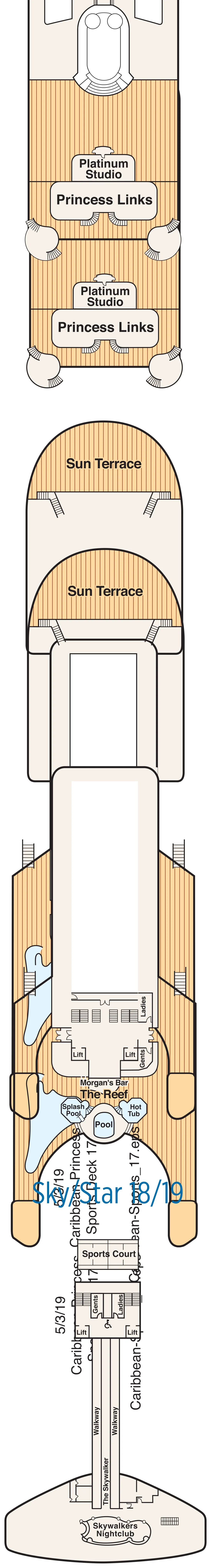 Caribbean Princess — Deck 17 — Sports deck plan