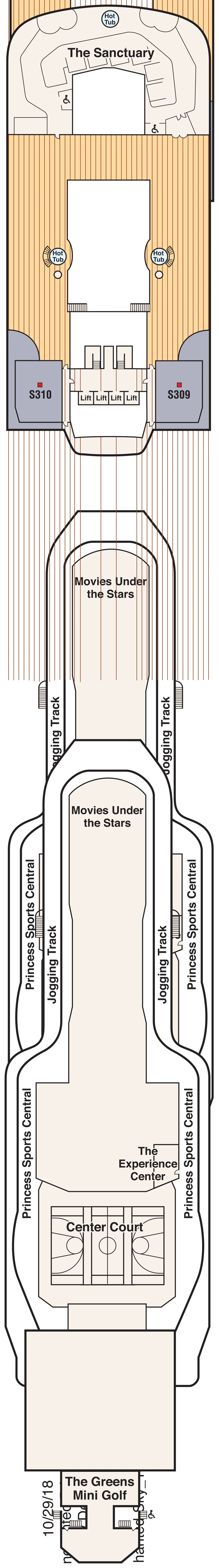 Enchanted Princess — Deck 18 — Sky deck plan