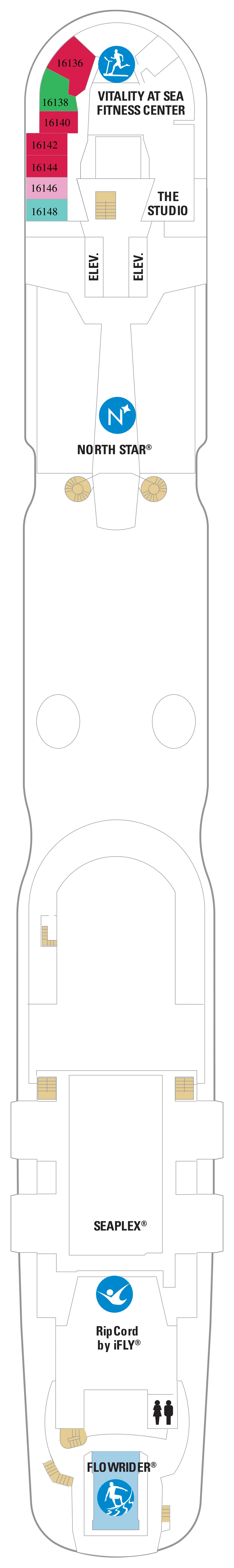 Ovation of the Seas — Deck 16 deck plan