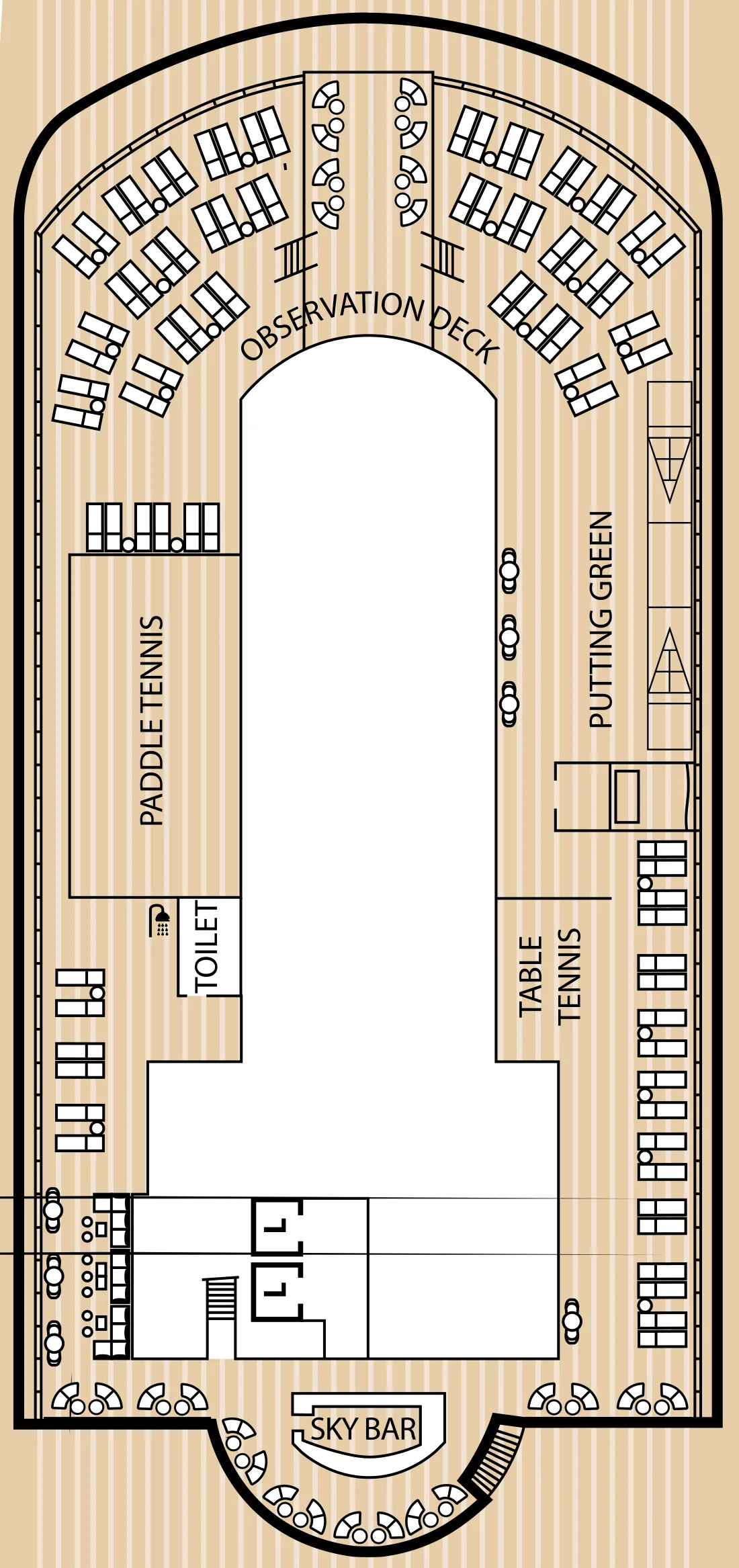 Queen Anne — Deck 14 deck plan