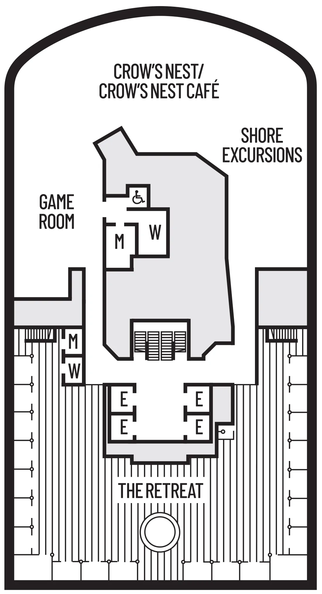 Rotterdam — Deck 12 — Observation Deck deck plan